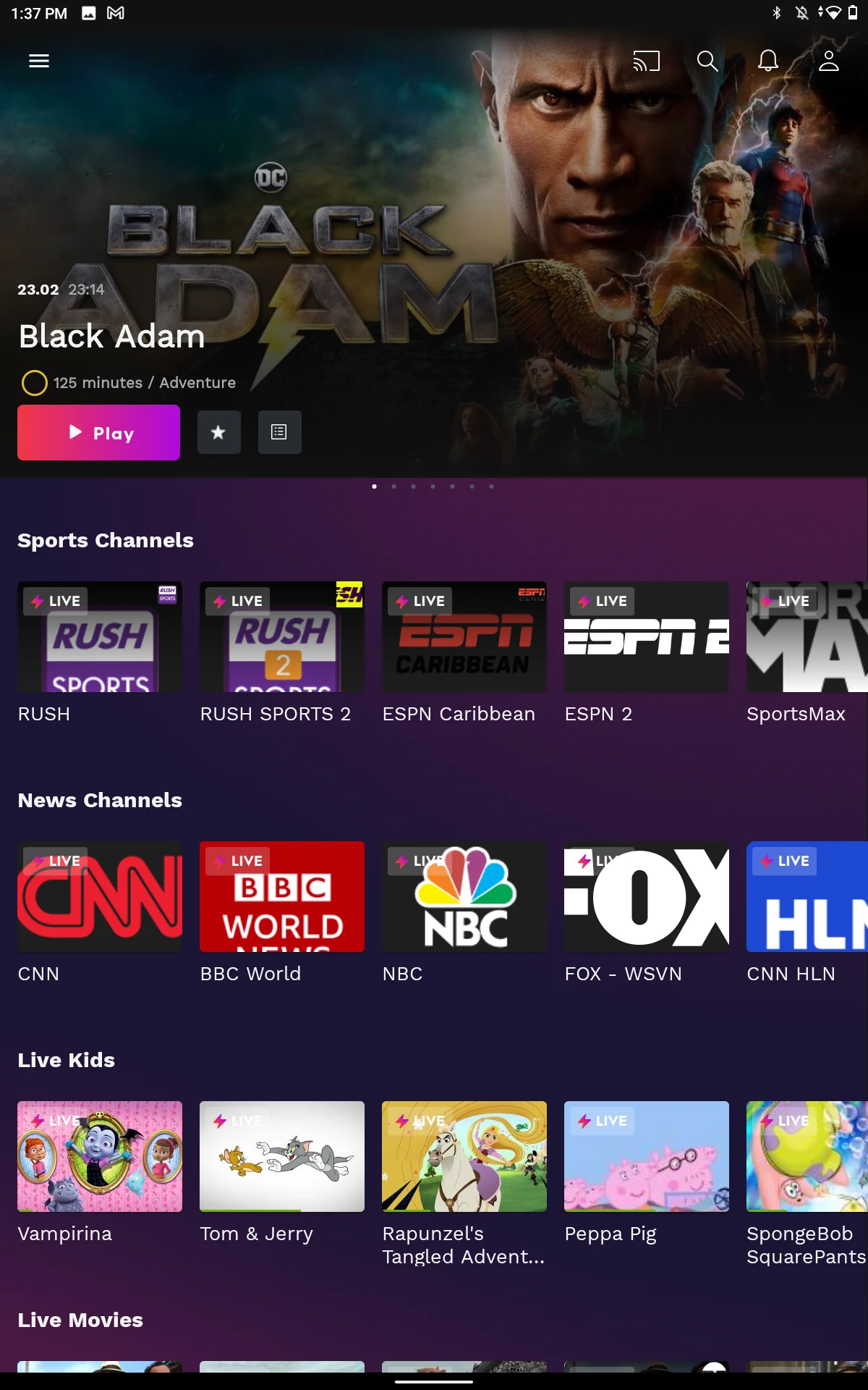 Digicel Multiscreen TV screenshot